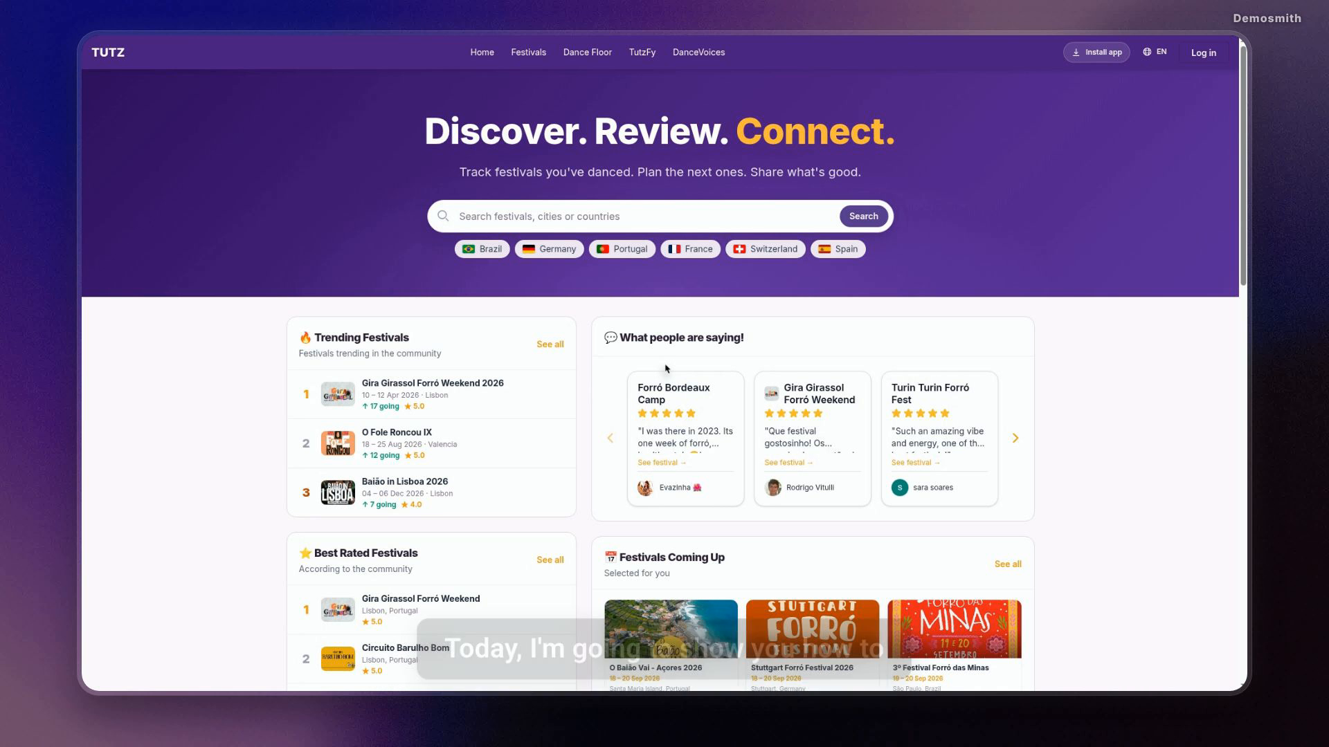 Festival Review and Recommendation Demo