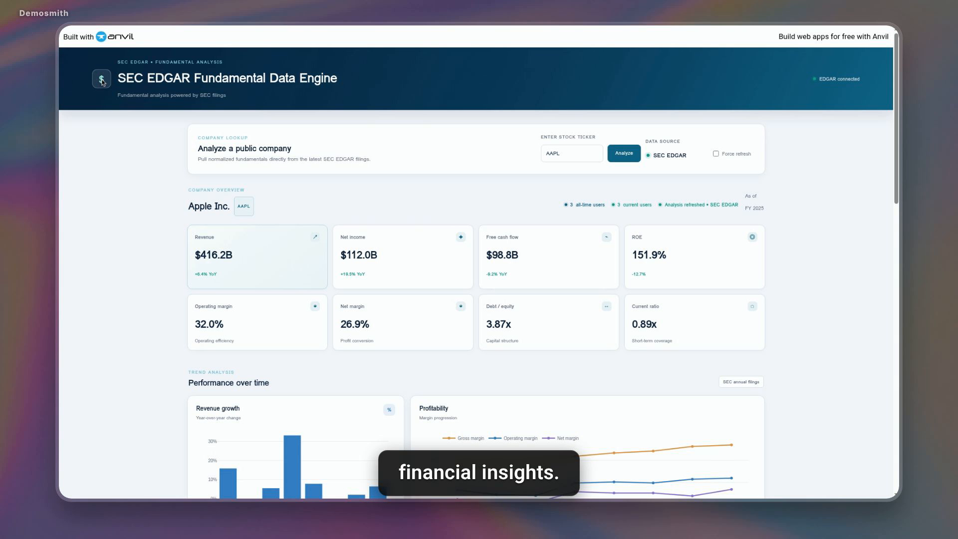 Financial Data Engine Demo