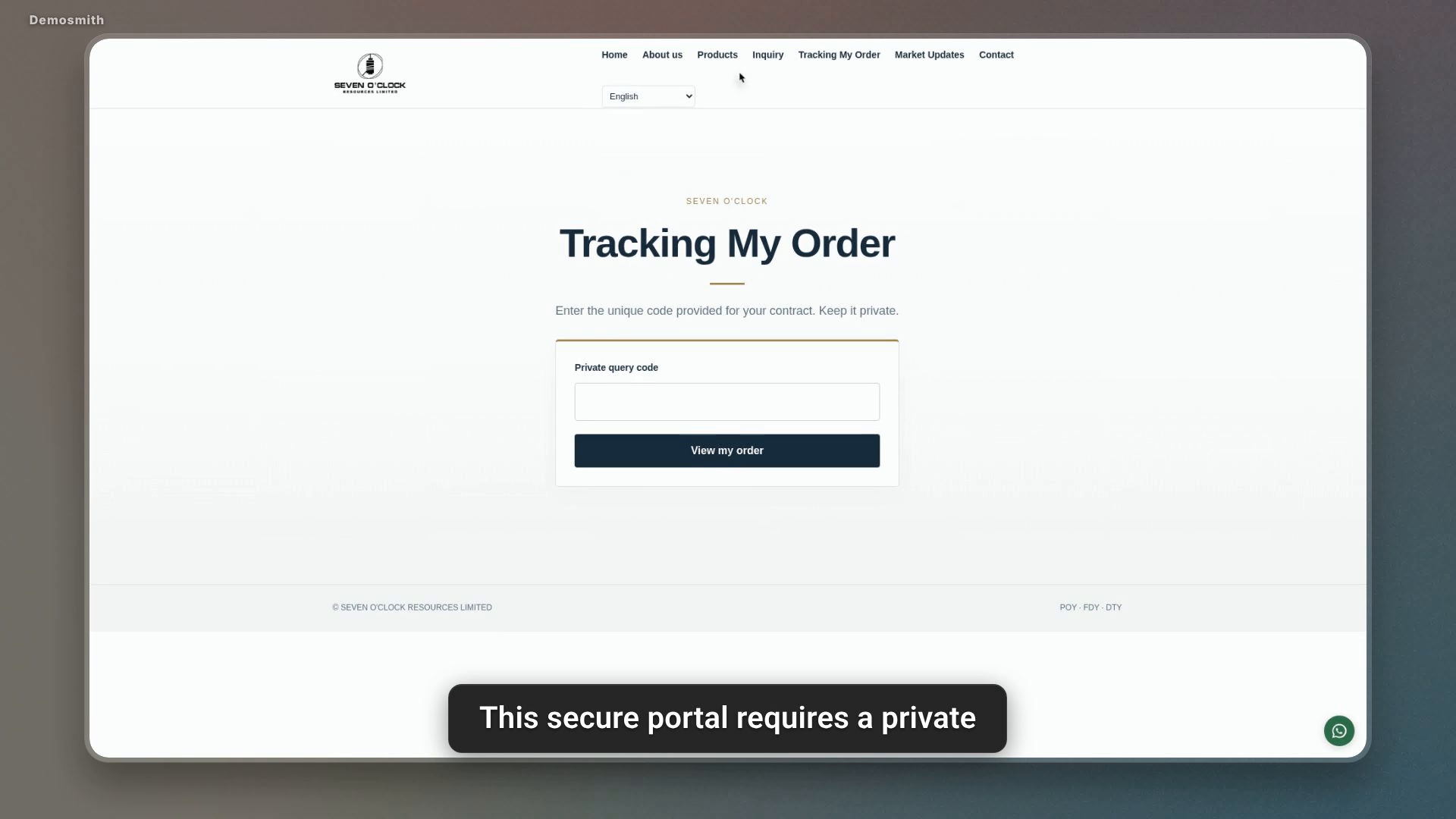 Order Tracking and Updates Demo