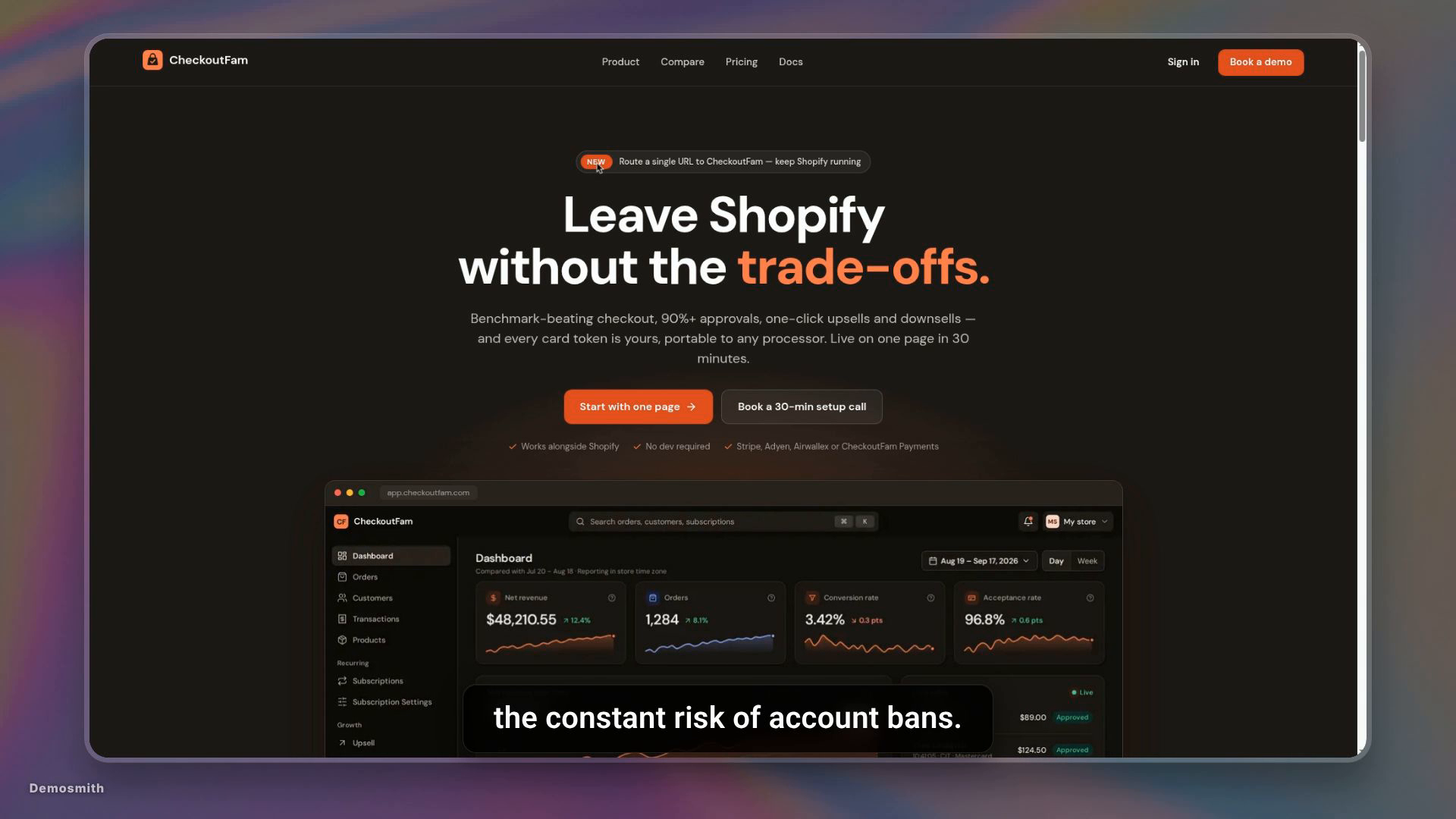 Payment Continuity and Upsell Demo