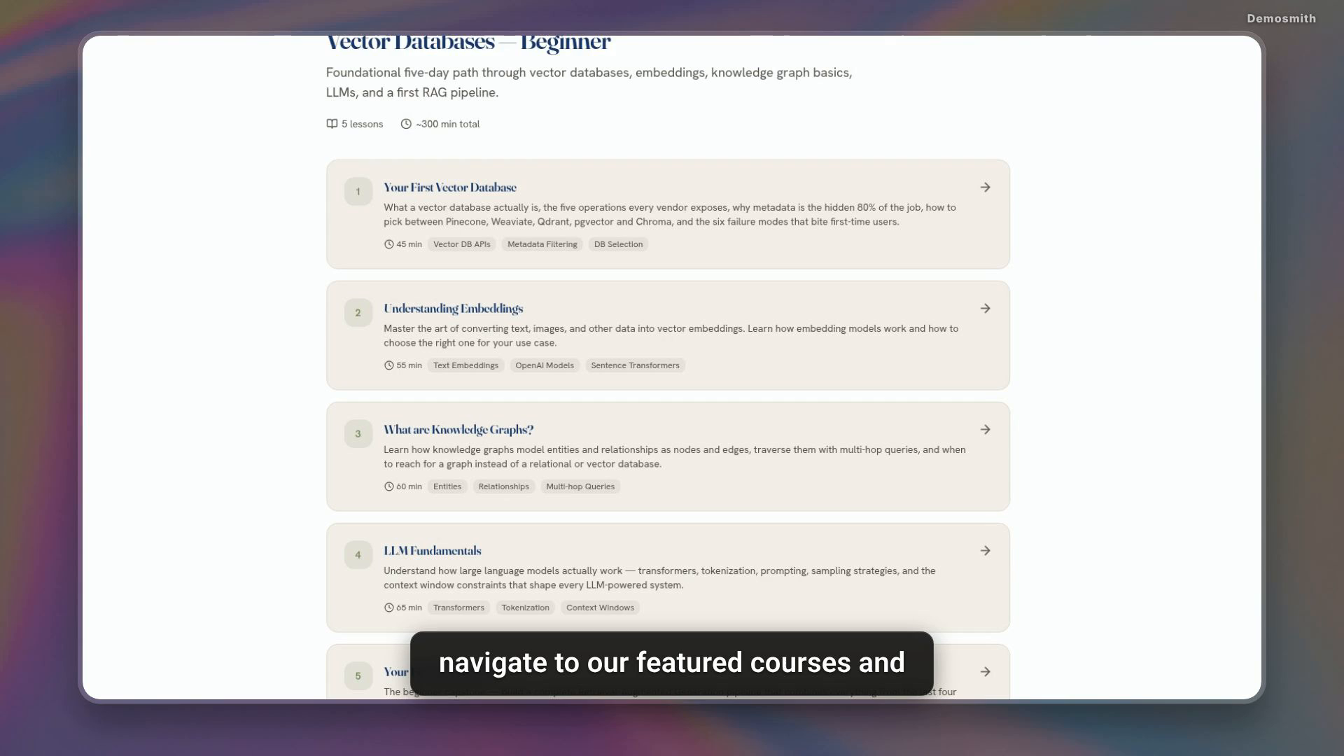 Vector Database Course Demo