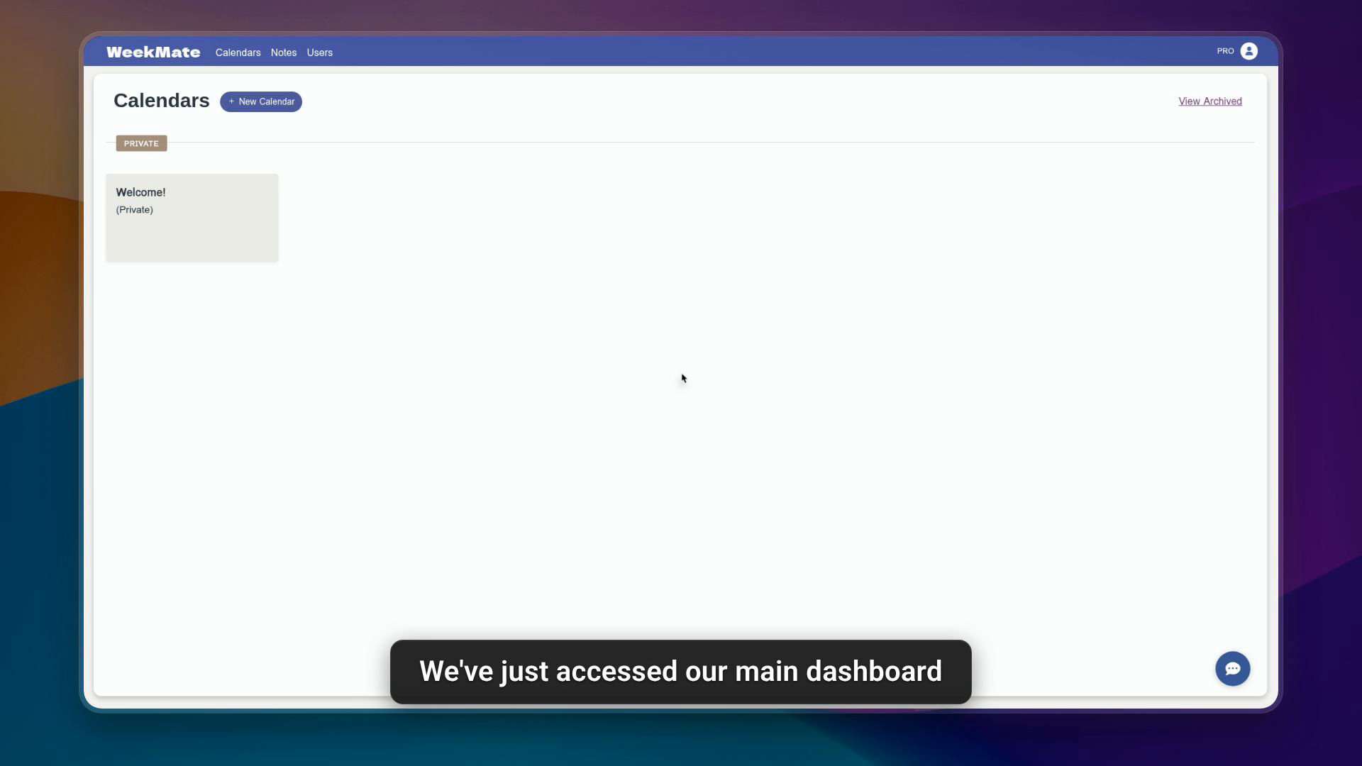 Weekmate Onboarding Completion Demo